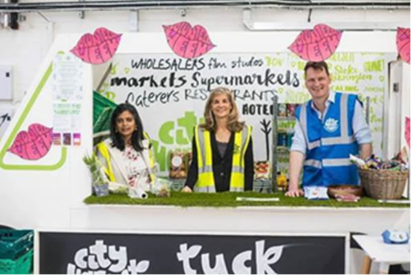 Rupa Huq with Laura Winningham OBE and new City Harvest CEO David Carter