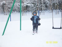 Playground in the snow