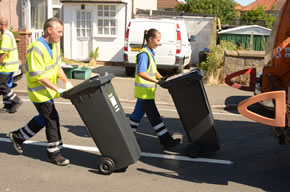 wheelie bins