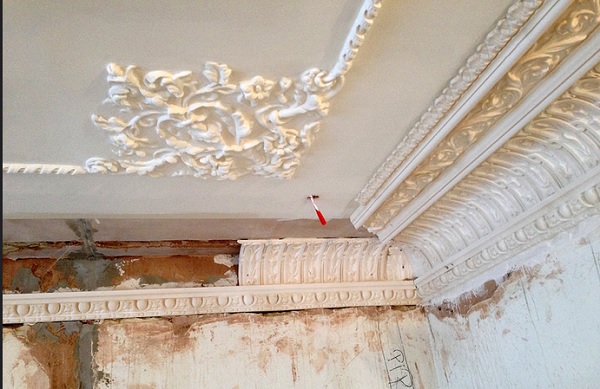 Bespoke ornate cornice to match existing