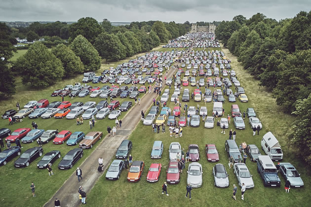 Field full of cars 