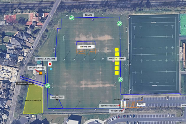 Details of the festival layout submitted with the application