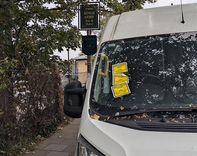 Parking tickets on ambulance