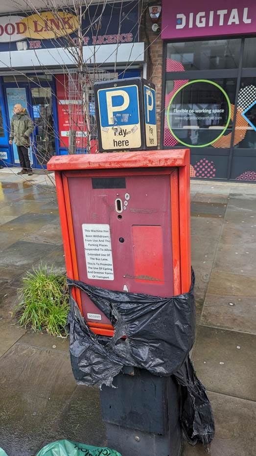 defunct parking ticket machine