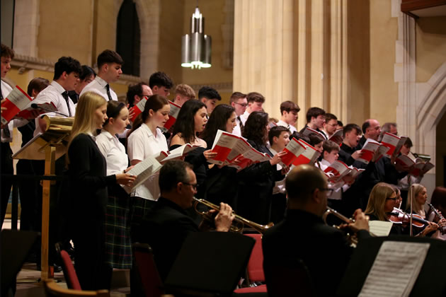 The St. Benedict's School Choir and Orchestra perform Haydn