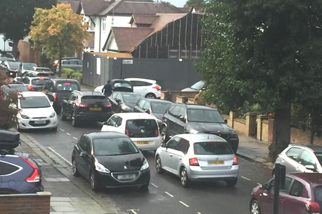 Static traffic after Boston Road collision