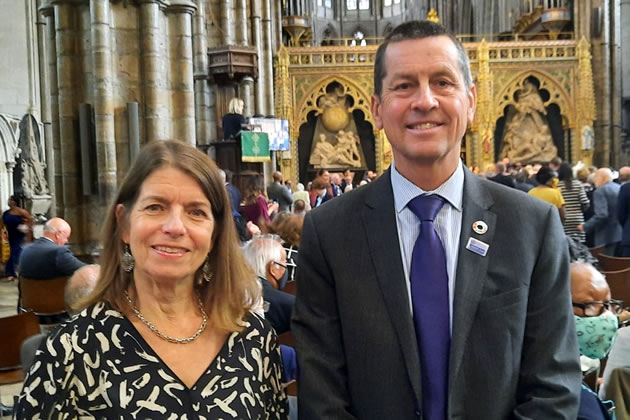 Cathy Swift and Keith Freegard at Westminster Abbey 