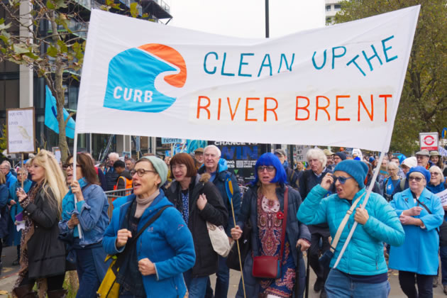 CURB members at the march in central London 