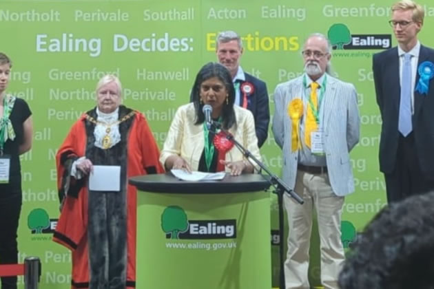 The result declaration for Ealing Central and Acton