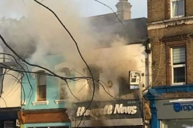Shop and first floor flat damaged in fire