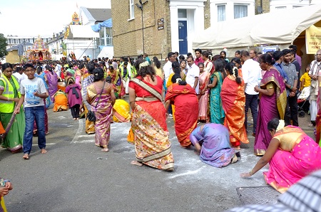 Colourful Hindu Festival West Ealing