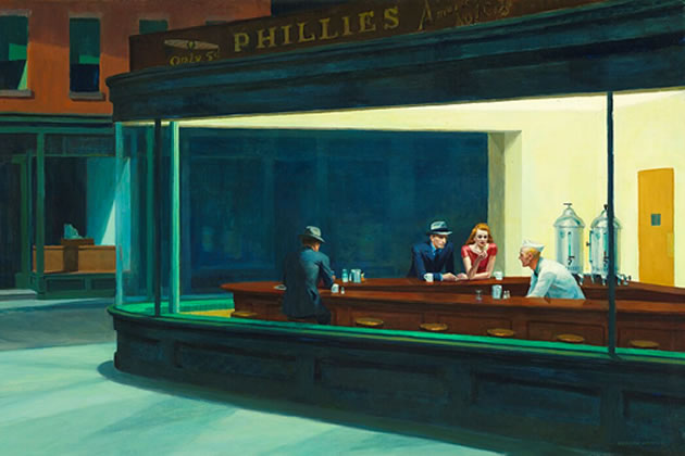 Nighthawks by Edward Hopper (1942) – The Arts Institute of Chicago