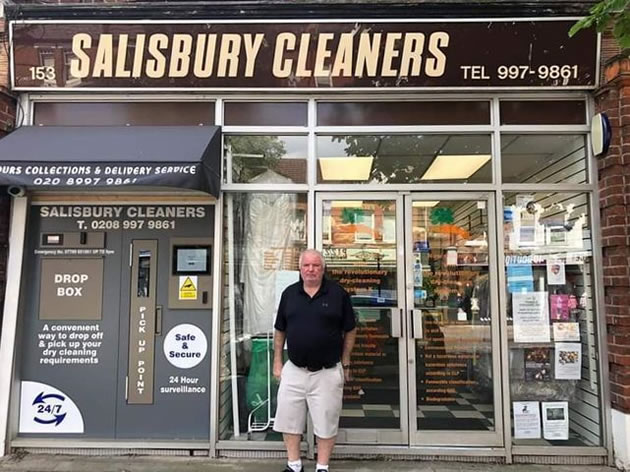 Tony Moran has run the dry cleaners since 1982 on Pitshanger Lane