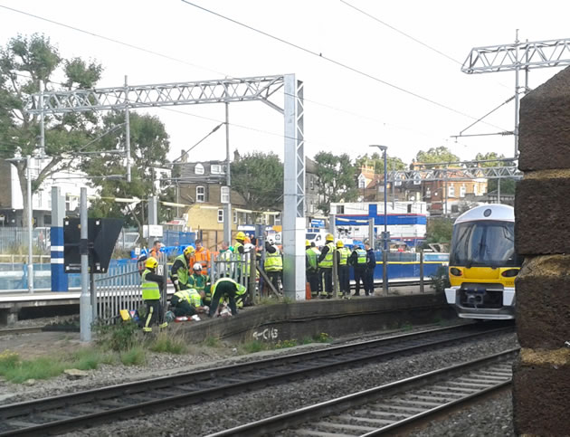 Paramedics come to assistance of woman hit by train at West Ealing