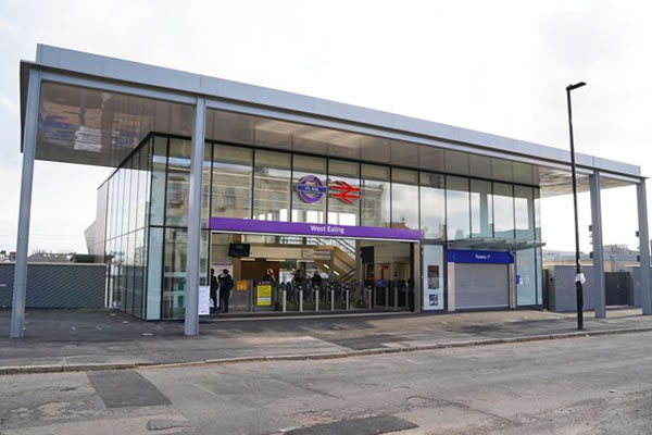 The new entrance to West Ealing Station