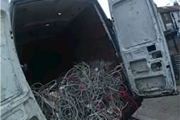 Two Arrests After Large Quantities of Wiring Found in Van