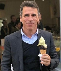 Gianfranco Zola outside Unico in Fulham