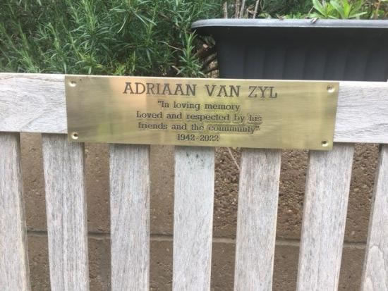 ‘Adriaan’s bench’,