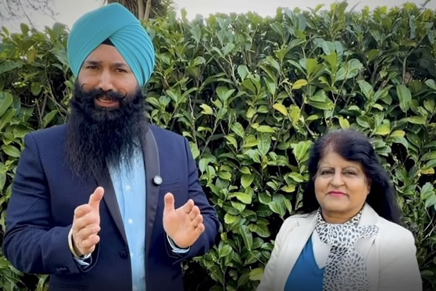 Prabhdeep Singh, Chair of Hounslow Reform alongside Cllr Chopra