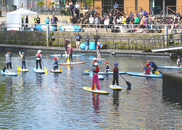 Paddle boarding