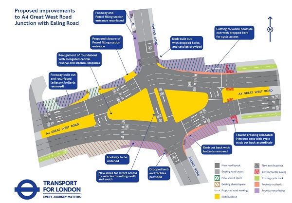 A4 ealing Road junction