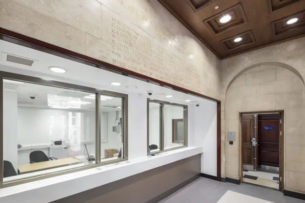 Front counter at Hammermith Police Station