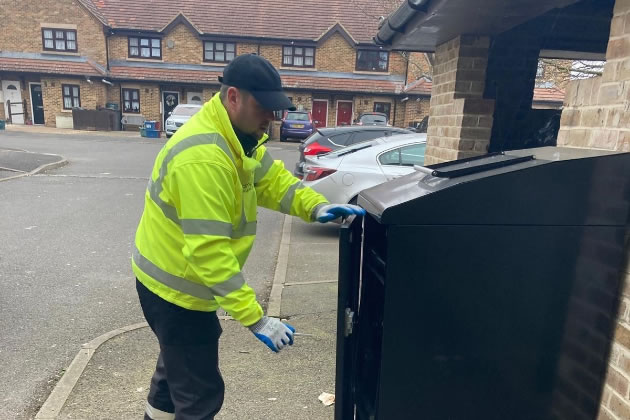 Recycling teams are supporting flat residents who want to recycle their food waste