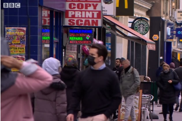 Hounslow Town Centre remained busy despite the confusing advice 