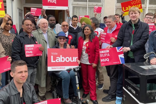 Mark Logan (right) joins Rupa Huq's campaign 