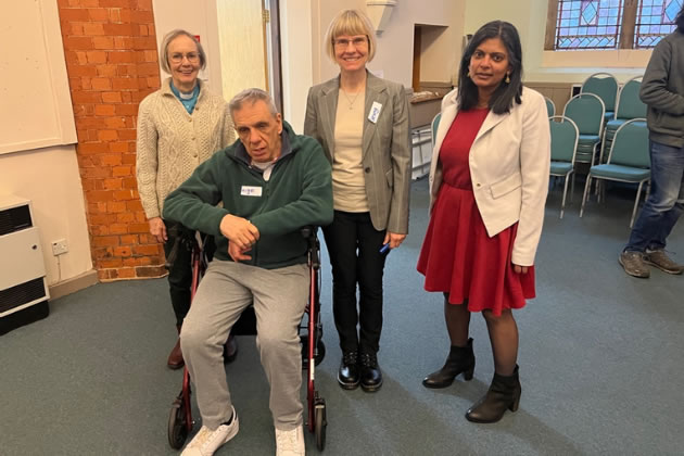 Revd Sue McCoan, Nigel Teuten, Jenny Teuten and Rupa Huq MP