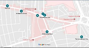 Map of the Bushstock Festival venues