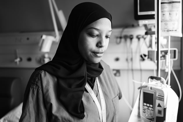 Hiba Ahmed Gaideh, senior midwife at West Middlesex University Hospital